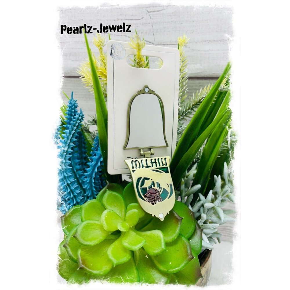 Disney Parks Beauty Beast Beauty is Found Within Rose Mirror Enamel Trading Pin - Picture 2 of 2